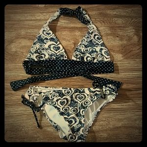 Black and white bikini